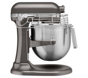 KitchenAid Commercial 8-Quart Bowl-Lift Stand Mixer With Bowl Guard Nickel  Pearl