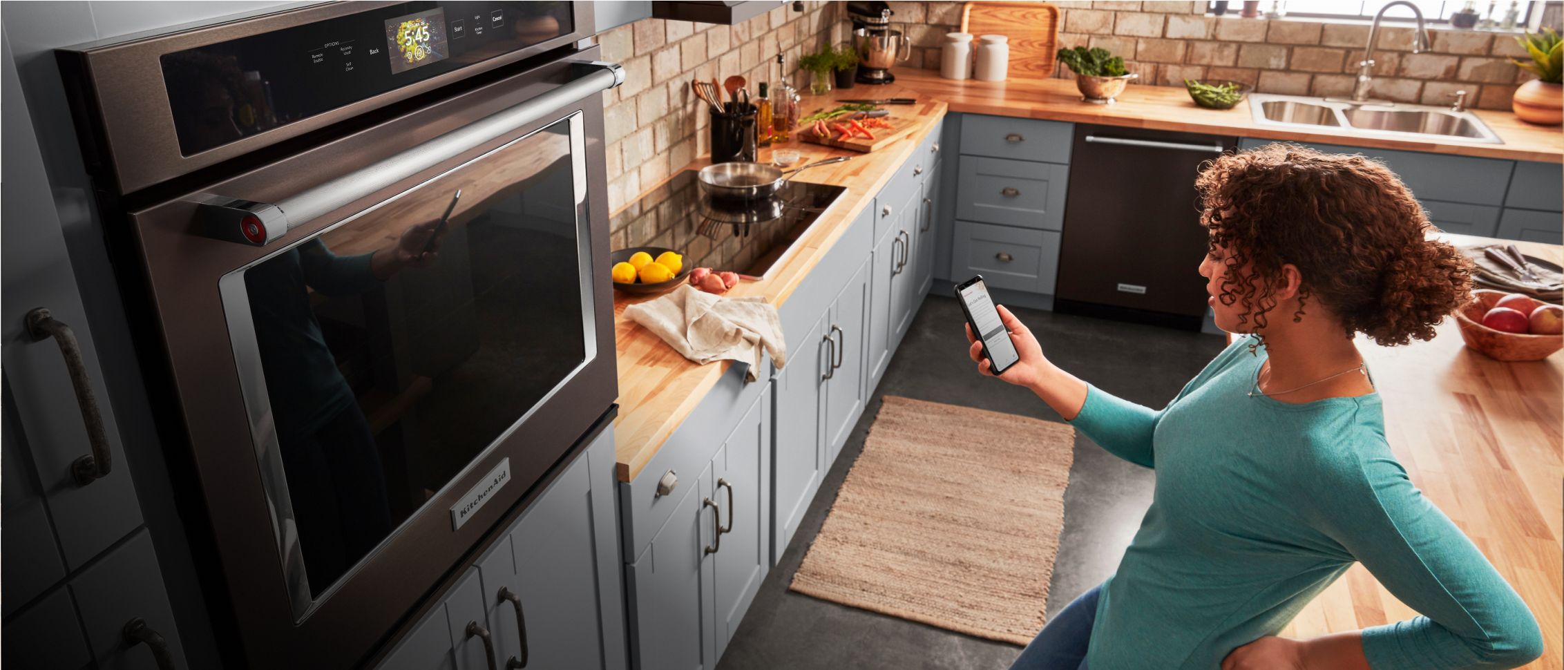 Controlling a KitchenAid® connected oven.