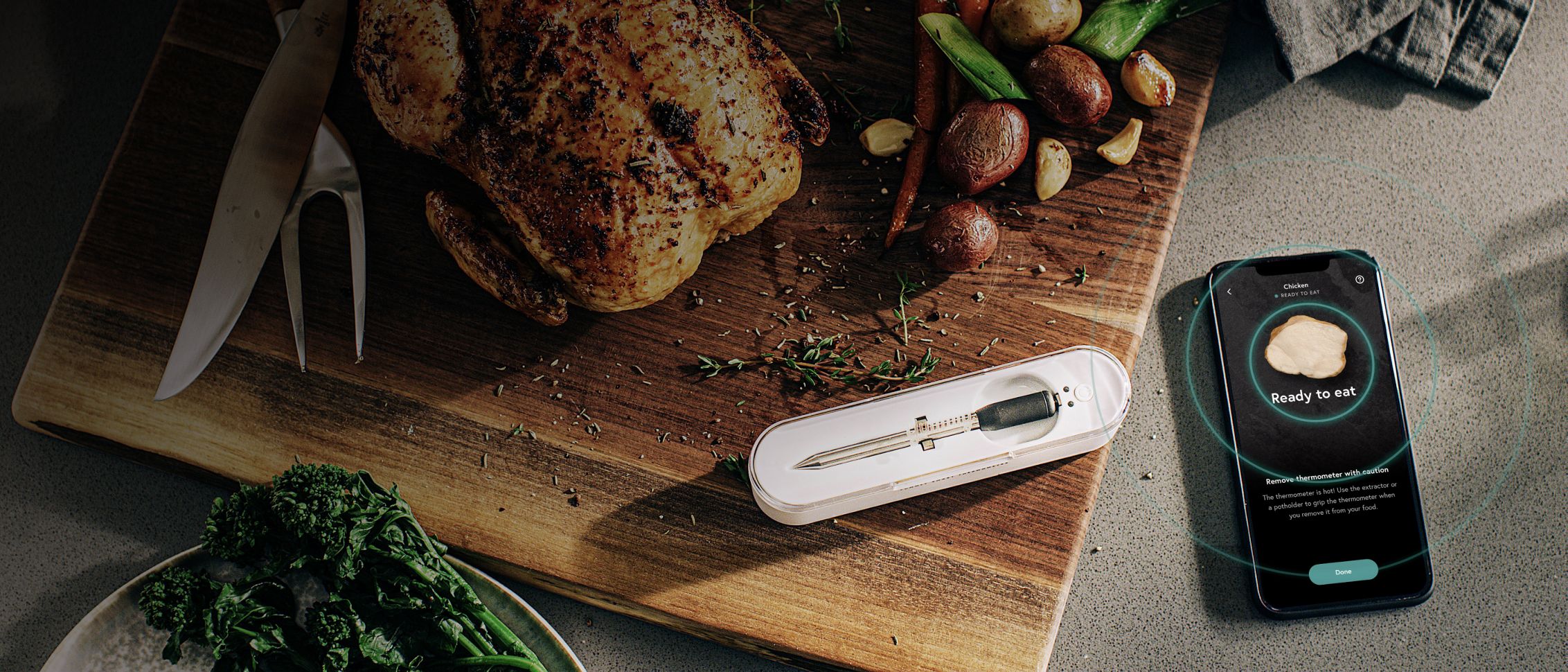 Yummly® Smart Meat Thermometer.