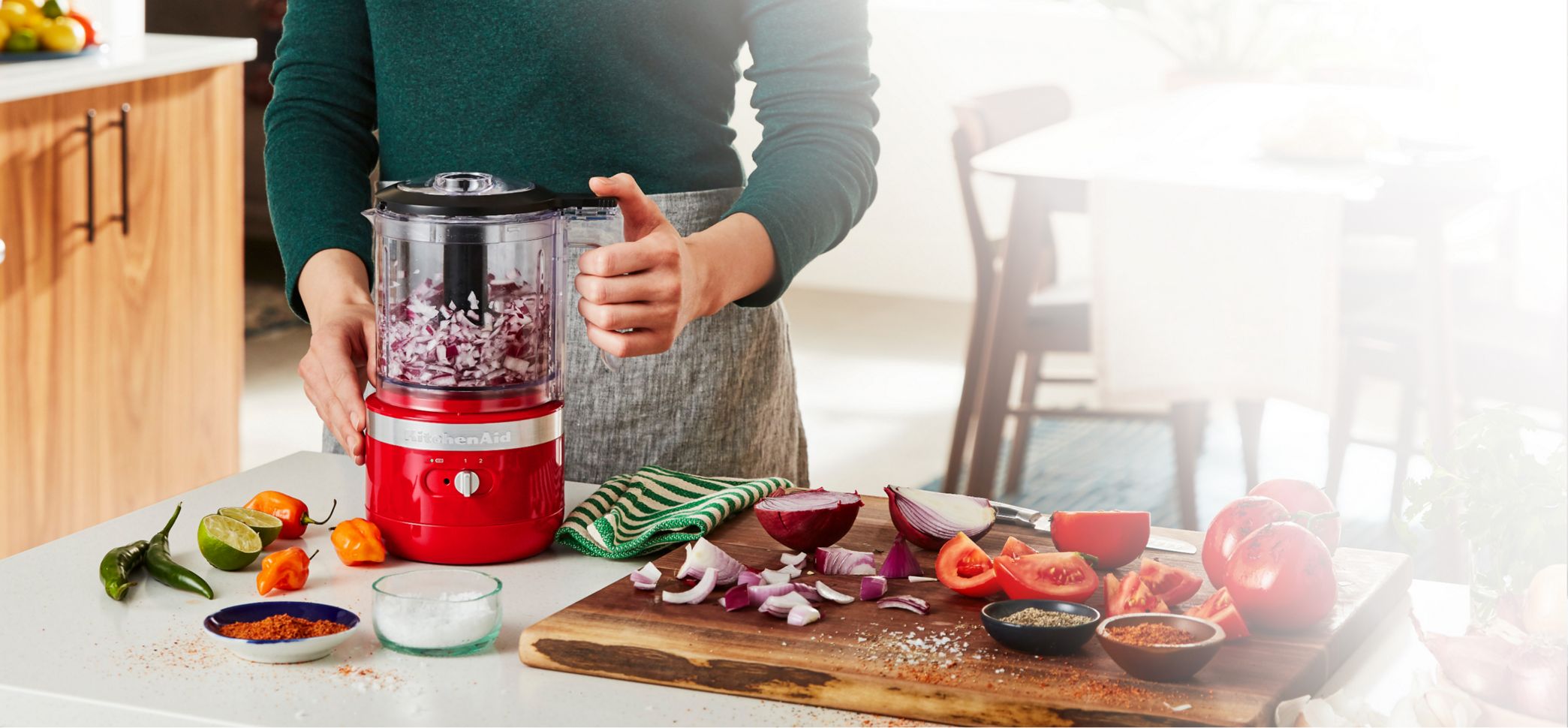 A selection of KitchenAid® cordless countertop appliances.