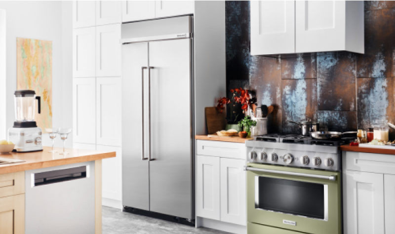 A modern kitchen filled with KitchenAid® appliances. 