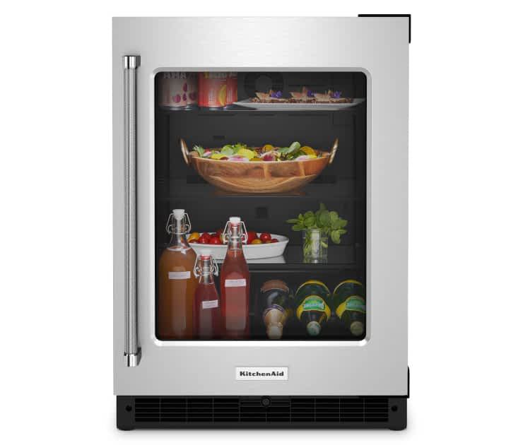 KitchenAid® 24" Undercounter Refrigerator with Glass Door.