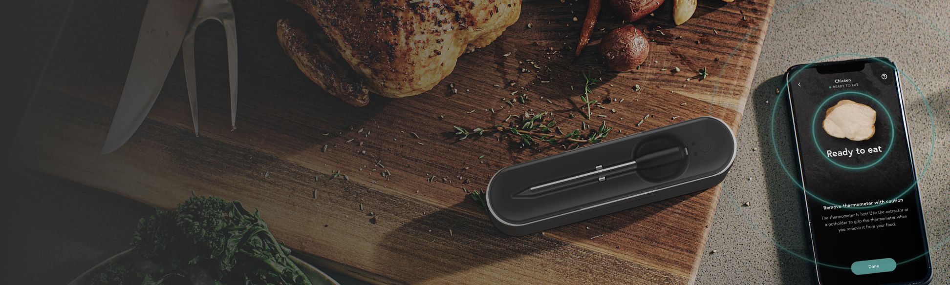 Yummly® Smart Meat Thermometer.