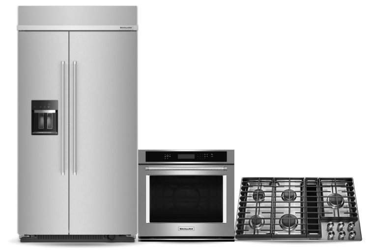 A collection of KitchenAid® major appliances. 