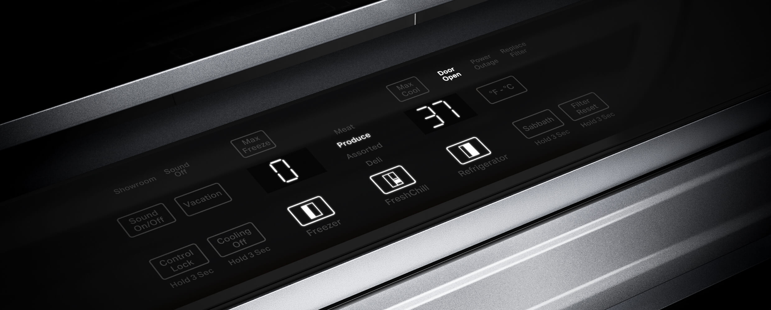Internal Touchscreen Controls on the 48" KitchenAid® Built-In Side-by-Side Refrigerator