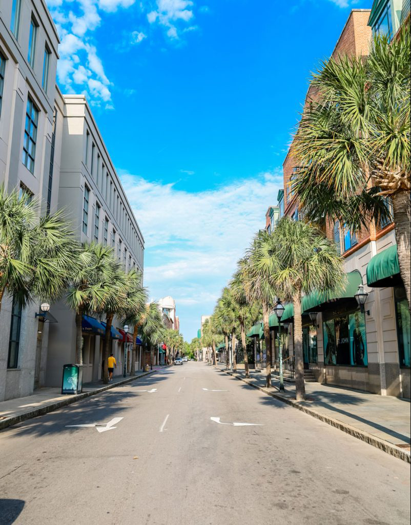 A lively street of Charleston.