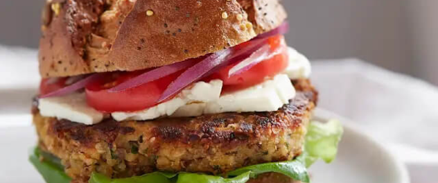 Middle Eastern Veggies and Grain Burger