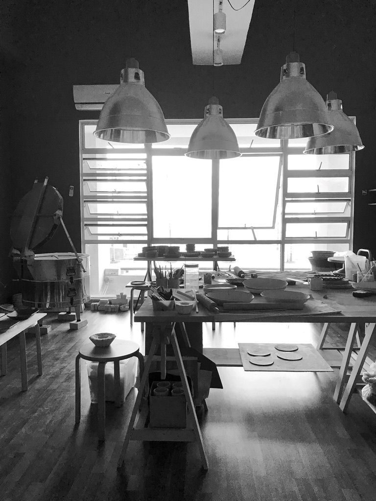 The workspace of Malaysian ceramicist Lee Ee Vee.