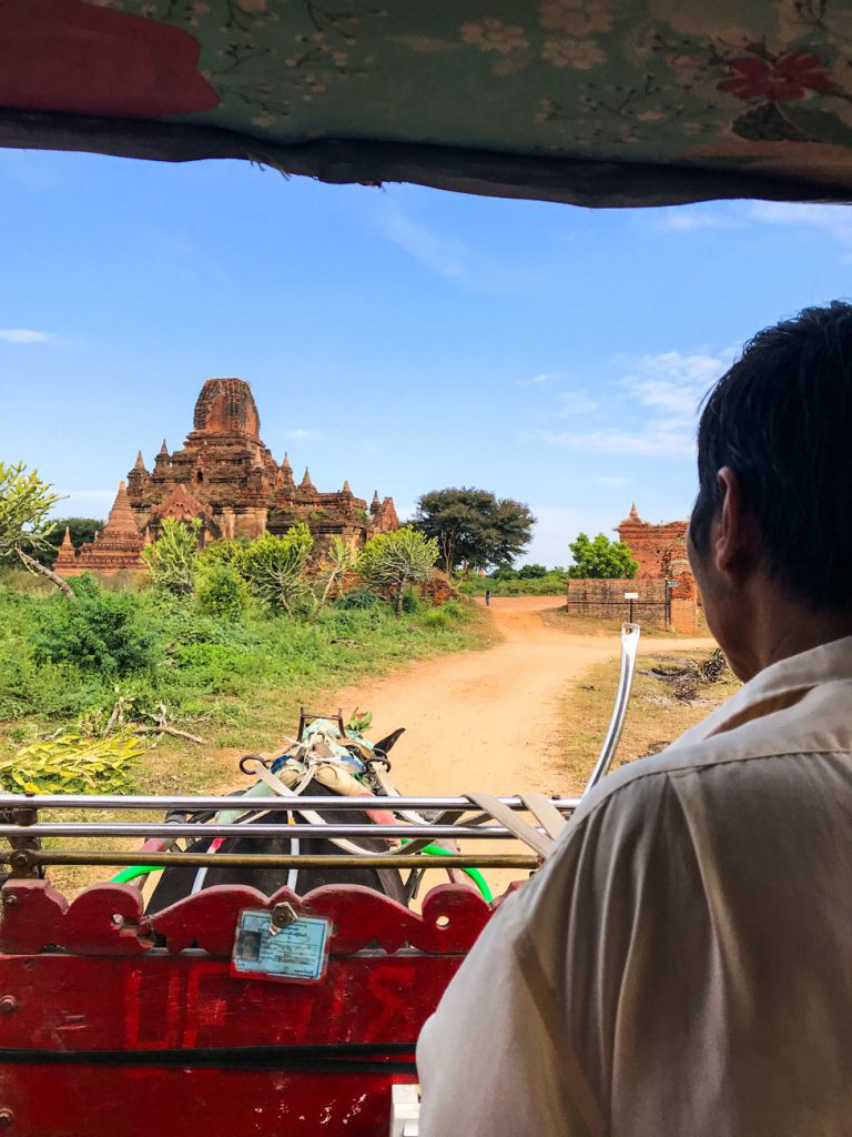 Ancient brick temples in Myanmar.