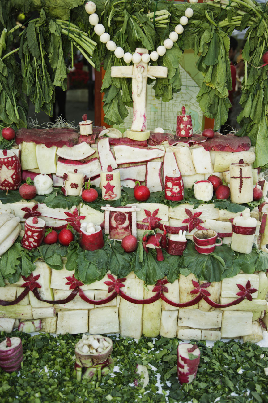 An alter made of food.