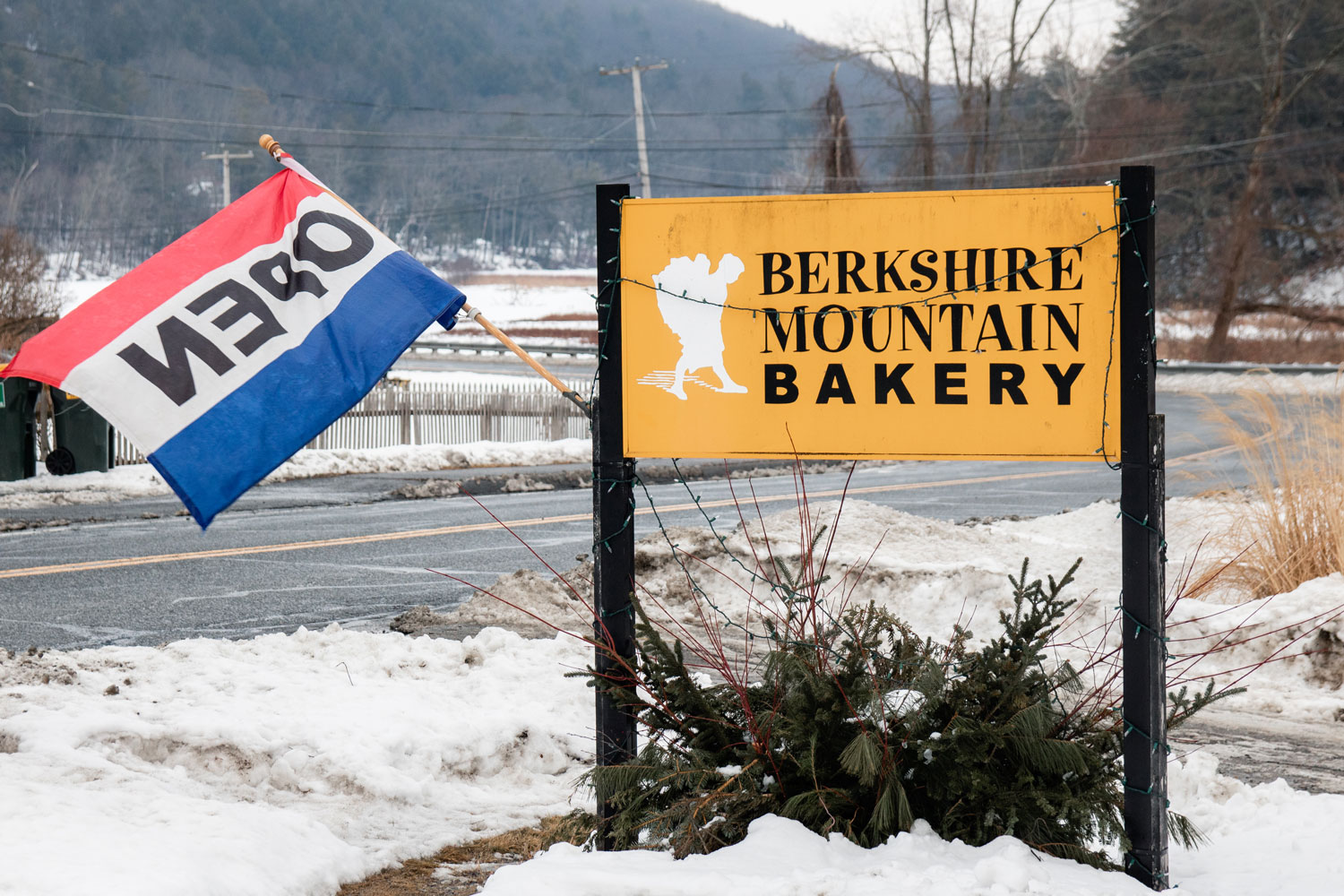 A Berkshire Mountain Bakery sign.