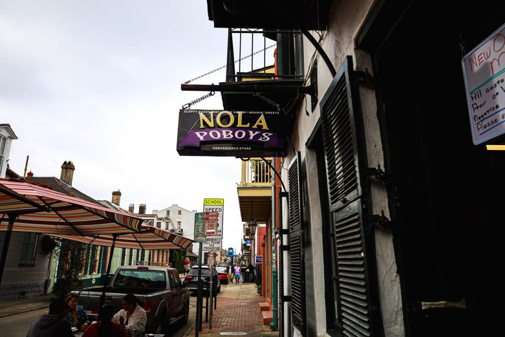 Nola Po'Boy's sign.