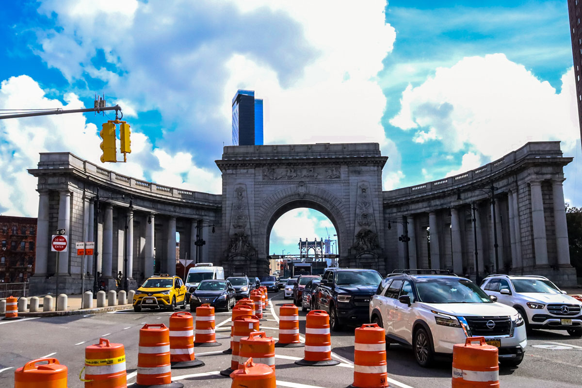 The Manhattan Bridge Arch and Colonnade.