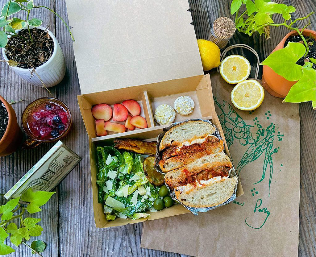 A sandwich picnic box from Dinner Party.