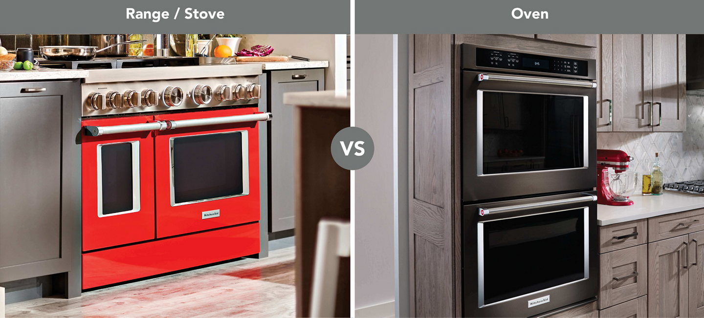 Range vs wall oven side-by-side