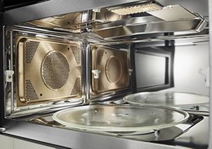 cleaning a convection microwave oven