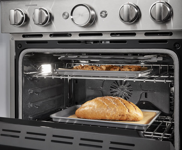 Bread rising in the oven