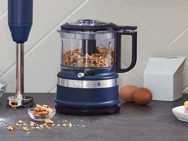 Ground almonds in a KitchenAid® food processor