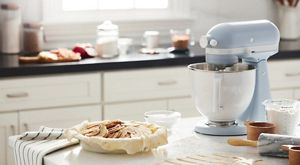 pie dough in a kitchenaid mixer