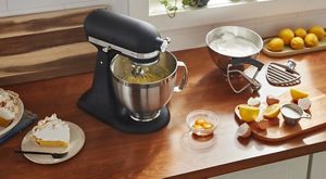 pie dough in a kitchenaid mixer