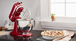 pie dough in a kitchenaid mixer