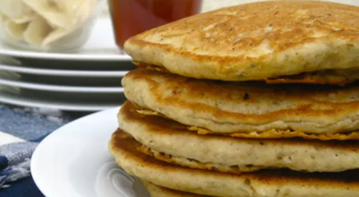  Close-up of stack of pancakes