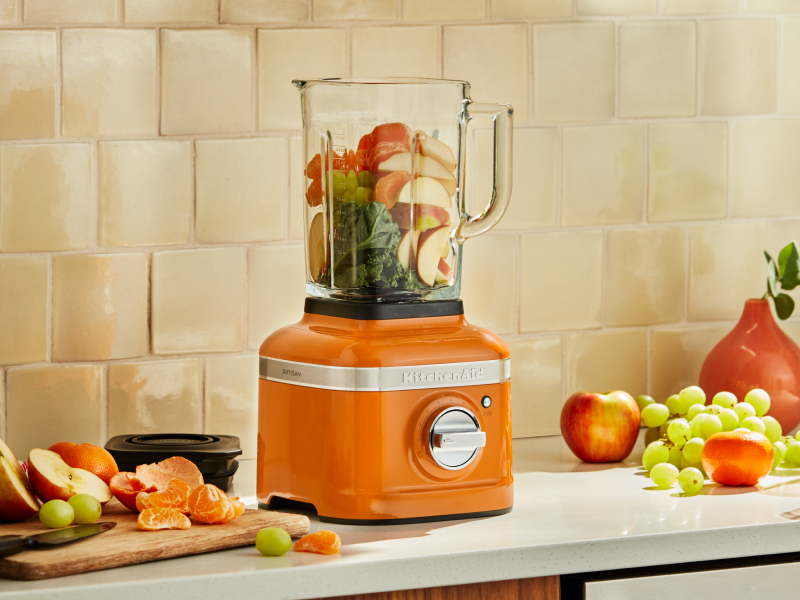 Fruit in an orange KitchenAid® blender