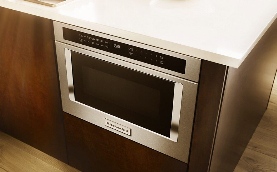 KitchenAid® Built-In Microwave built into a countertop