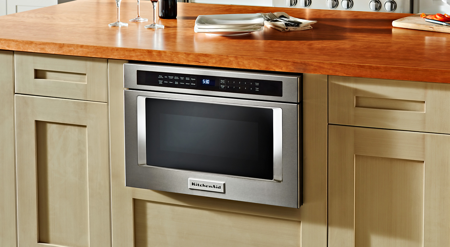 View of KitchenAid® under-counter microwave