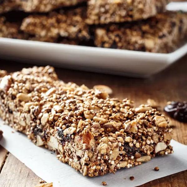 Quinoa-based granola bars.