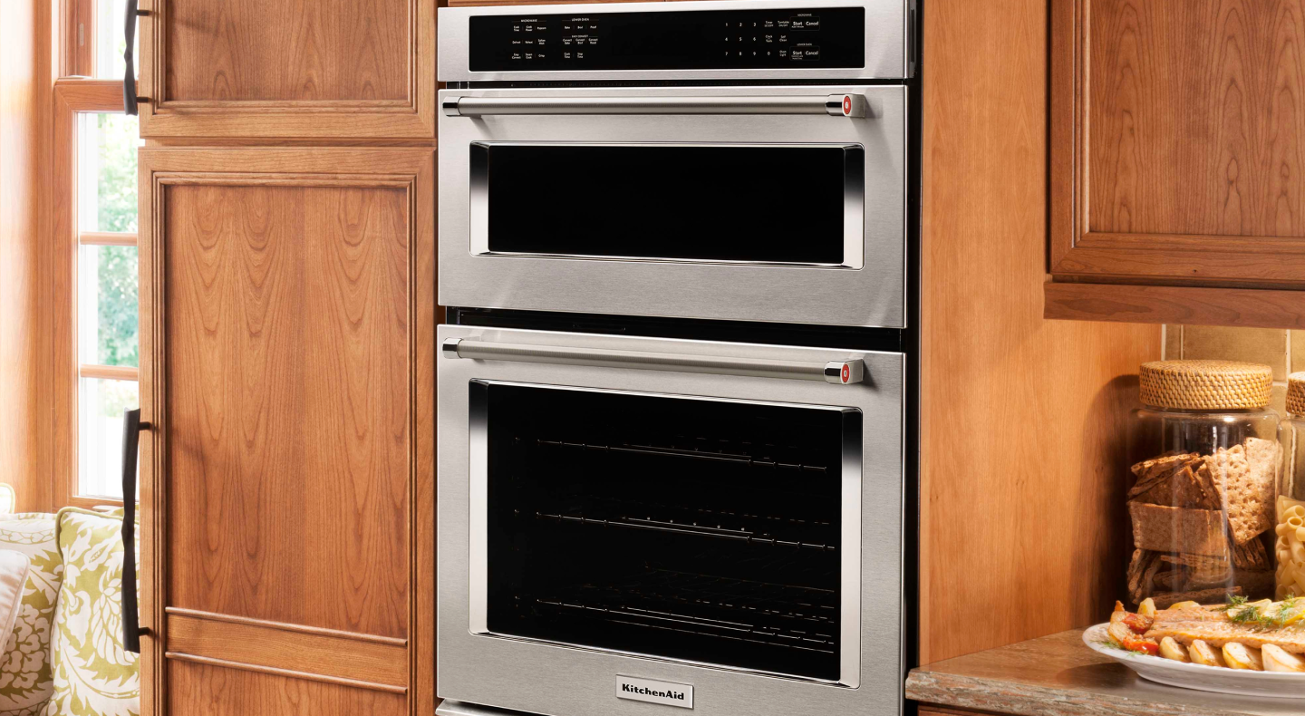 A microwave-combination wall oven