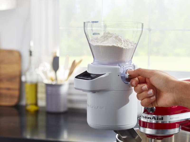 KitchenAid® stand mixer and Sift + Scale Attachment