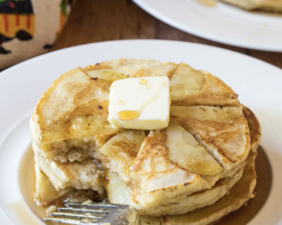 Apple ricotta pancakes