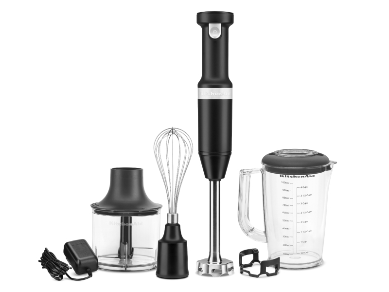 KitchenAid® Cordless Variable Speed Hand Blender with Chopper and Whisk Attachment
