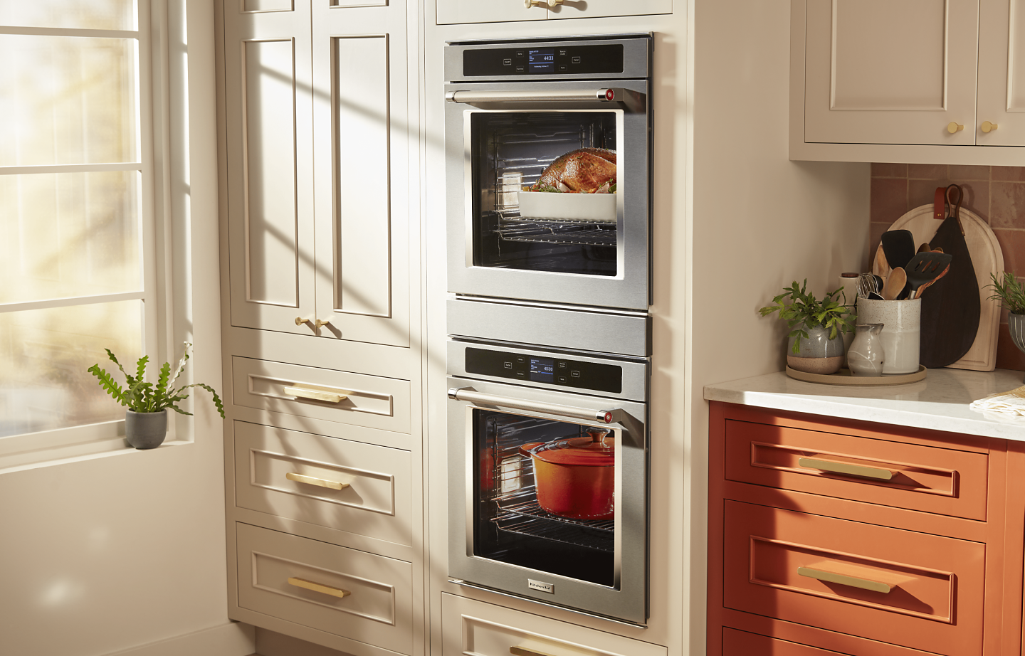 KitchenAid® stainless steel double wall oven