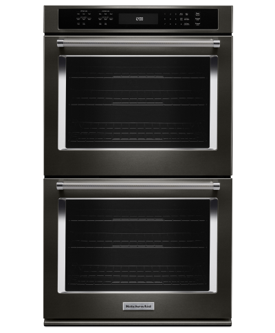 Black KitchenAid® 27 Inch Double Wall Oven