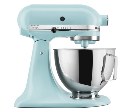 Light blue stand mixer for beginner bakers
