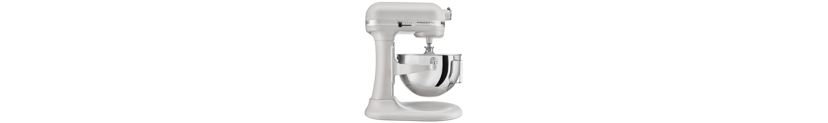 Side profile of white bowl-lift stand mixer for experienced bakers