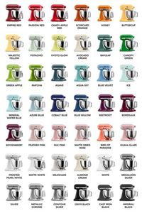 Best KitchenAid Stand Mixer Colors For Your Kitchen KitchenAid   Color Chart 2 