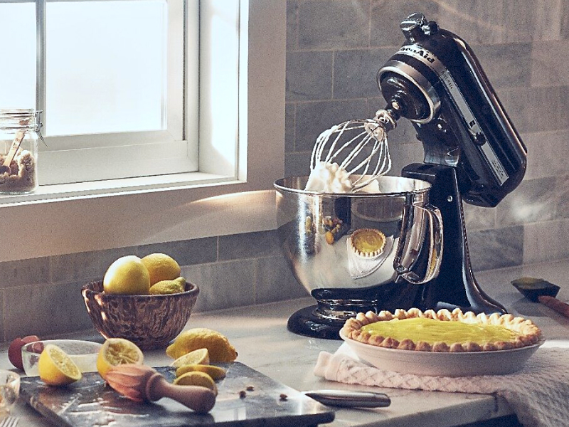 KitchenAid® stand mixer with lemon meringue pie