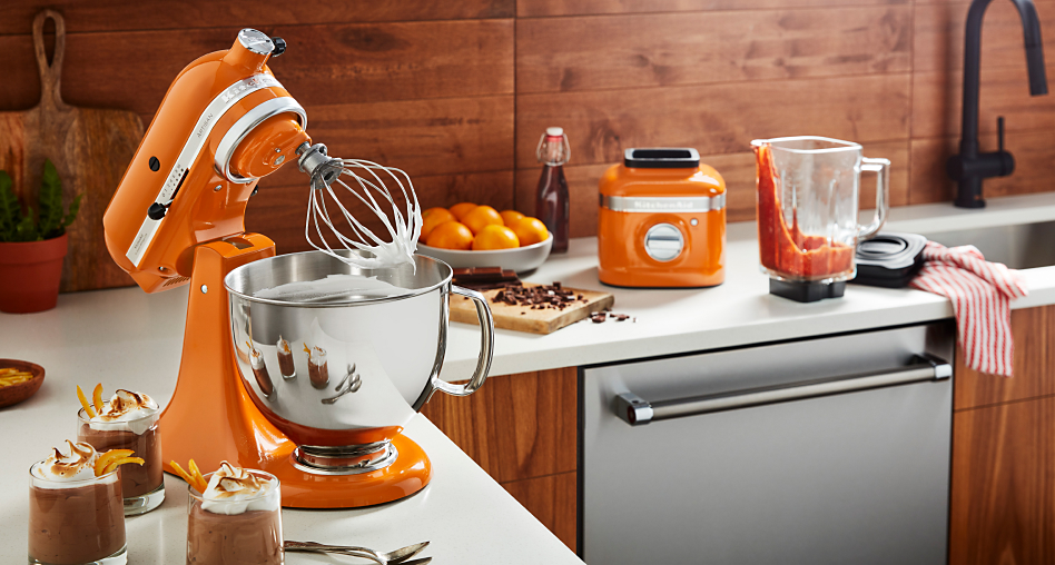 Collection of KitchenAid® countertop appliances in Honey