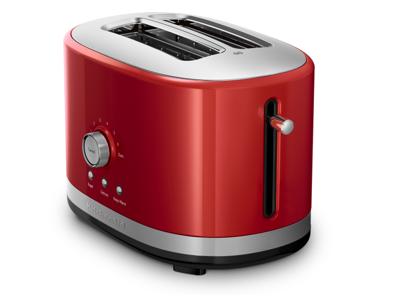 A 2-slice red KitchenAid® toaster.