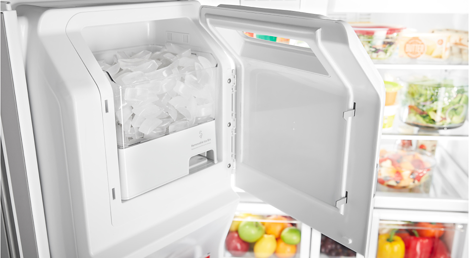 Ice maker in a freezer