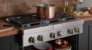 kitchenaid gas stove top cleaning
