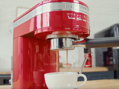 Red KitchenAid® espresso machine