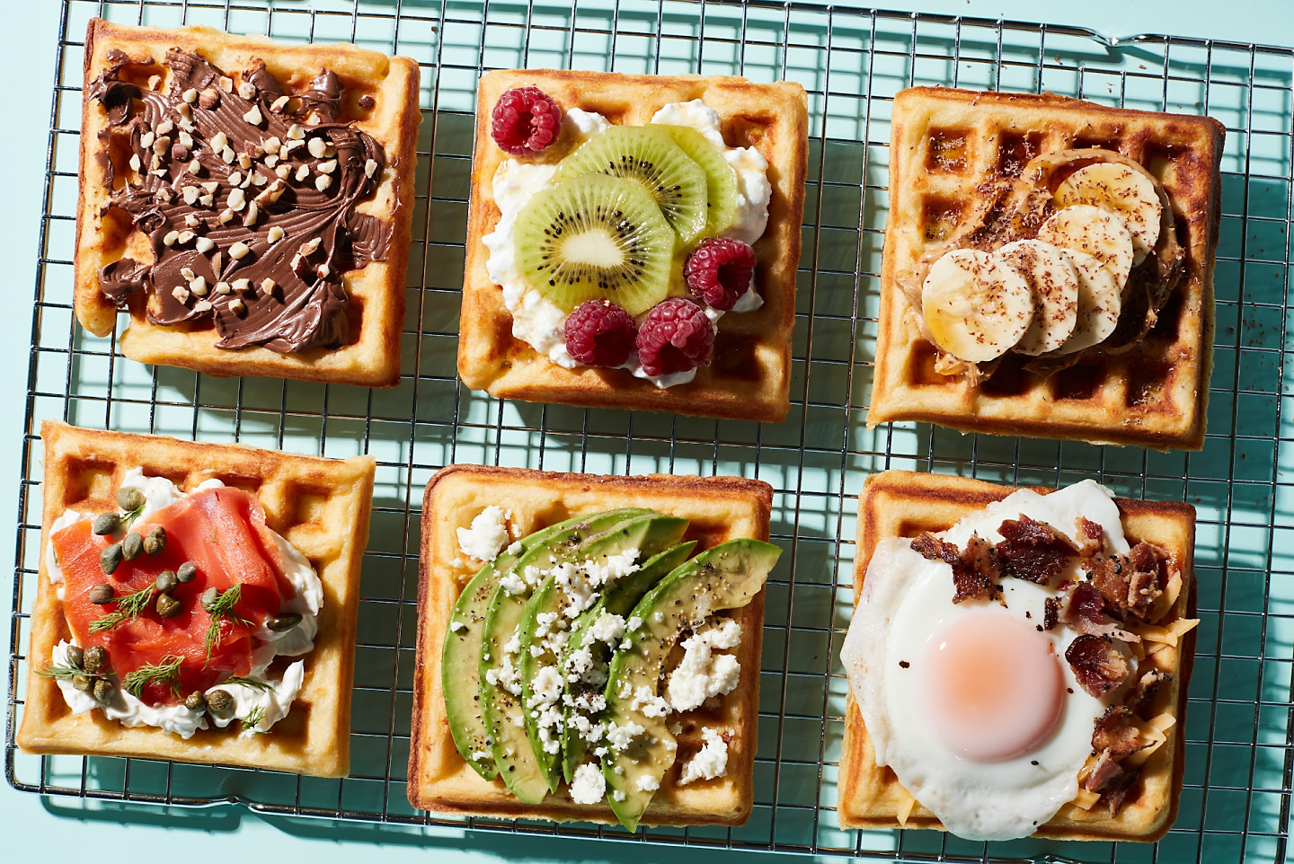 Yummly image of variety of toppings for belgian waffles