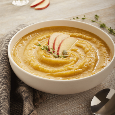 Winter squash and apple soup from Yummly recipe