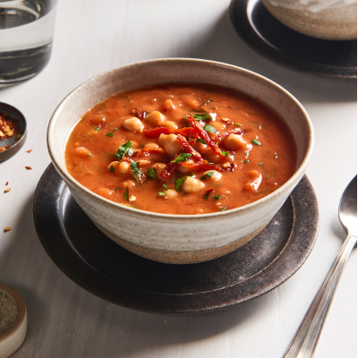 Bowl of smoky tomato soup from Yummly recipe