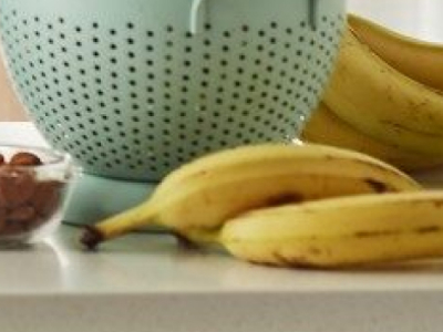 Close up of bananas on countertop
