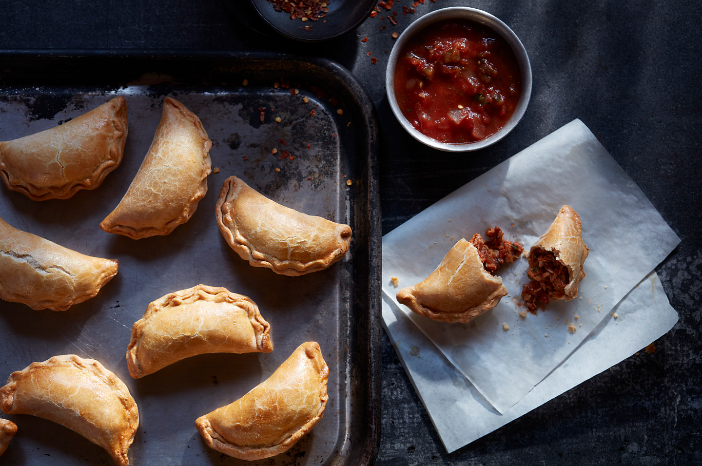 Chicken empanadas with sauce Chicken empanadas with sauce